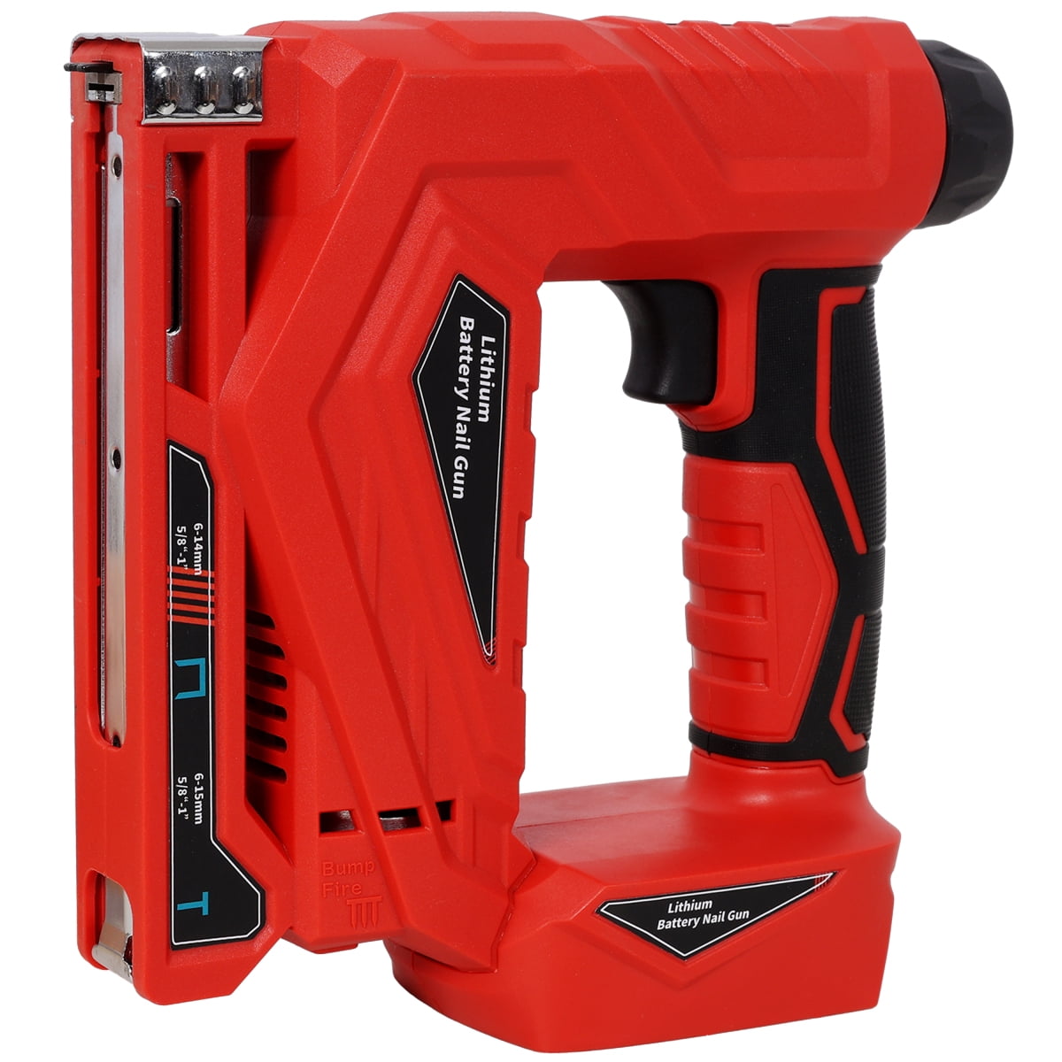 LuckyNote 2-in-1 Cordless Brad Nailer & Stapler, Compatible with Makita 20V Battery, 18GA Nails & T50 Staples, Tool Only, Red