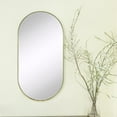 thumbnail image 5 of TEHOME 20x40" Gold Metal Framed Oval Capsule Bathroom Mirror, 5 of 7