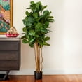 thumbnail image 5 of Nearly Natural 5' Fiddle Leaf Fig Artificial Tree, Green, 5 of 10