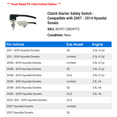 thumbnail image 2 of Clutch Starter Safety Switch - Compatible with 2007 - 2014 Hyundai Sonata 2008 2009 2010 2011 2012 2013, 2 of 2