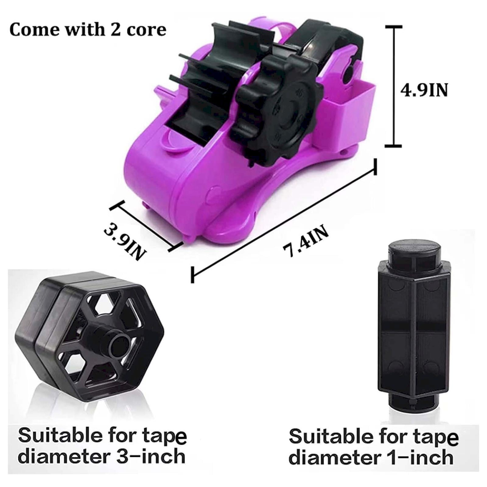 MOQIN Heat Tape Dispenser Sublimation - Multiple Roll Cut Heat Tape Dispenser Sublimation for Heat Transfer Tape, Semi-Automatic Tape Dispenser with Compartment Slots and 1" & 3"
