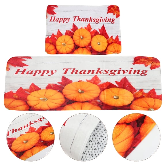 UPOUART 2Pcs Holiday Kitchen Mats Multi Fatigue Reduction for Friends in Home Decoration
