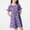 Multicolor A, variant on Abtuhar Girls 3 to 12 Years Summer Short Sleeve Round Neck All Over Print Loose Night Dress for Indoor Rest