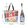 thumbnail image 6 of Lsque Bluey Pattern Aesthetic Canvas Tote Bag for Women - Reusable Tote Shoulder Bag Casual Bag for Vacation,Shopping,Work,Gym, 6 of 7