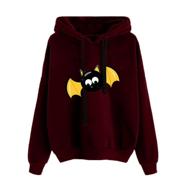 ICHUANYI Liquidación Mujer Cuello Redondo Capucha Cordón Impreso Sudaderas Manga Larga Top Sudaderas ICHUANYI WER202308172061