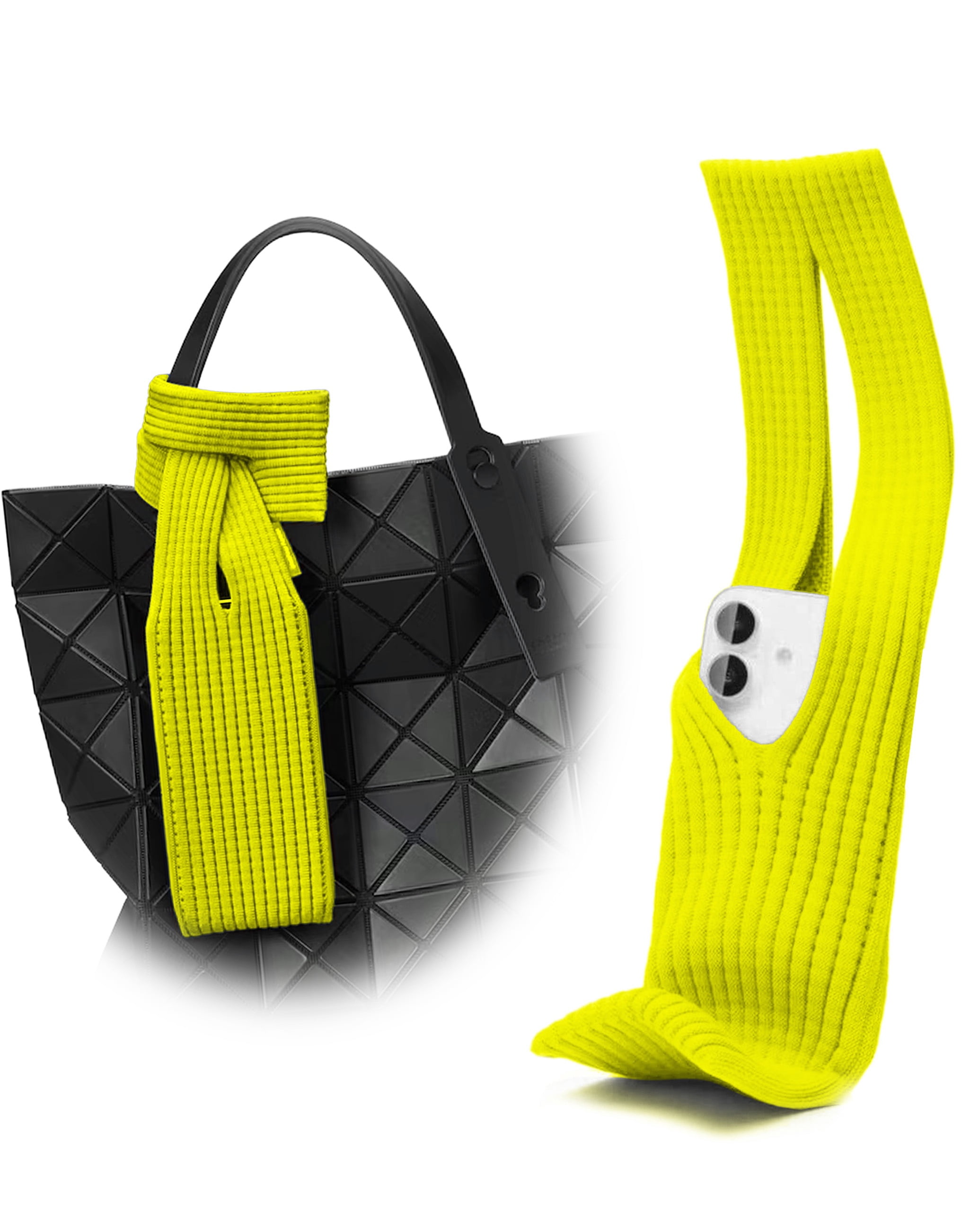 Short Cozy Stretch Phone Protector Sleeve - Yellow