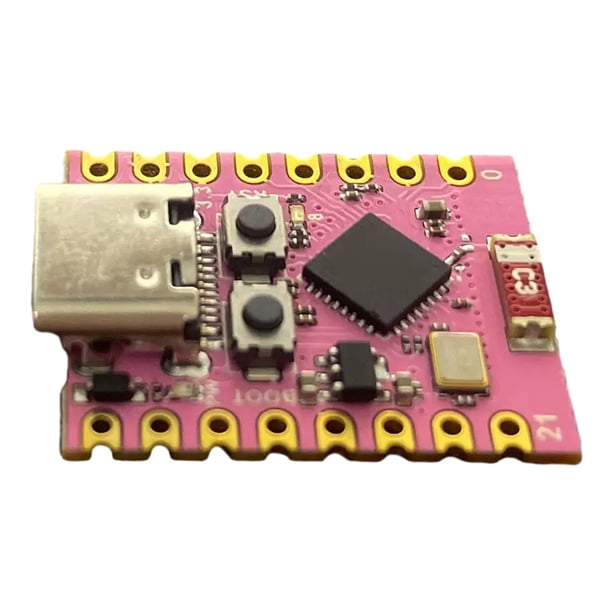 Placa de desarrollo ESP32-C3 Fuente de alimentación de 3,3-6 V ESP32 SuperMini de baja potencia (rosa)