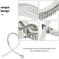 thumbnail image 3 of WRITWAA 1 Pair White Non-Tie Shoe Straps for High Heels with Elegant Rhinestone Decoration, Comfortable and Stylish, 3 of 8