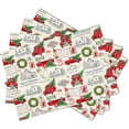 thumbnail image 2 of Christmas Red Truck Placemats Set of 4 Xmas Tree Pattern Place Mats 12x18 Inch Seasonal Winter Holiday Washable Table Mats for Home Party Kitchen Dining, 2 of 8
