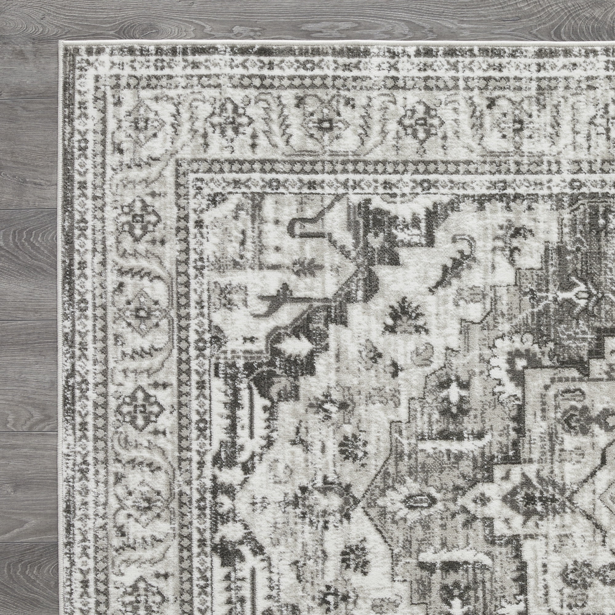 Loomaknoti Rhane Alemern 4' x 6' Gray Oriental Indoor Area Rug