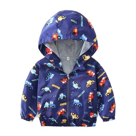 

Peyan Kids Baby Boy Dinosaur Clothes Waterproof Windbreak Hooded Coat Jacket Outerwear