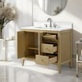 thumbnail image 4 of Vanity Art 36" Double Door Bathroom Vanity with Sink, Freestanding Storage Cabinet with Engineered Marble Top, Flip Down Tray, Drawer, and Shelf, 4 of 8