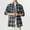 Dark Blue, variant on Hvot&aat Men's Classic Plaid Shirt Casual Button Down 3/4 Sleeve Cardigan Loose Fit Soft Outdoor Shirts