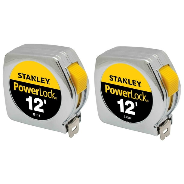 Cinta métrica Stanley PowerLock 3/4 cm x 3,6 m (paquete de 2)