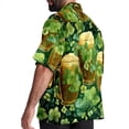 thumbnail image 3 of Saint Patrick's Day Men's Short Sleeve Spread Collar Poplin Shirt, Casual Printed Button Down Summer Beach Tops for Men, Unisex Comfortable Shirts, 3 of 6