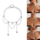 thumbnail image 2 of Romance Heart Shaped Zircon Pendant Necklace Contemporary Double Chain Necklace With Heart Zircon Embellishment, 2 of 4