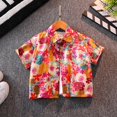 thumbnail image 2 of Gibobby Playeras Niños Camiseta holgada informal de manga corta para niños pequeños, bebés, niños y niñas, estilo playero(Rojo, 8-9 Años), 2 of 5