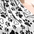 thumbnail image 3 of Pet Paw Print and Bone Blanket,Comfortable Soft Flannel Throw Blanket,All Season,Warm Lightweight Blankets for Sofa Bed Couch Living Room Chair,30"x40", 3 of 4