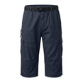thumbnail image 6 of IhhxPro Men's Cotton Outdoor Cargo Shorts Elastic Waist Button Detail Men Multi Pocket Work Casual Hiking Summer Straight Fit Lightweight Durable M-4XL, 6 of 6