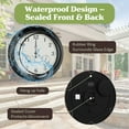 thumbnail image 2 of Pure Garden 18in Waterproof Indoor Outdoor Clock Thermometer Combo, Black, 2 of 6