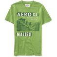 thumbnail image 1 of Aeropostale Surfrider Beach Malibu - Camiseta adornada para hombre, verde, extragrande Aeropostale Camiseta adornada, 1 of 2