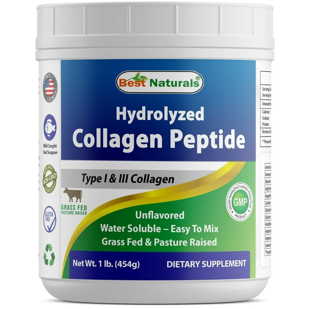 Best Naturals Hydrolyzed Collagen Peptides Type I & Type III Collagen