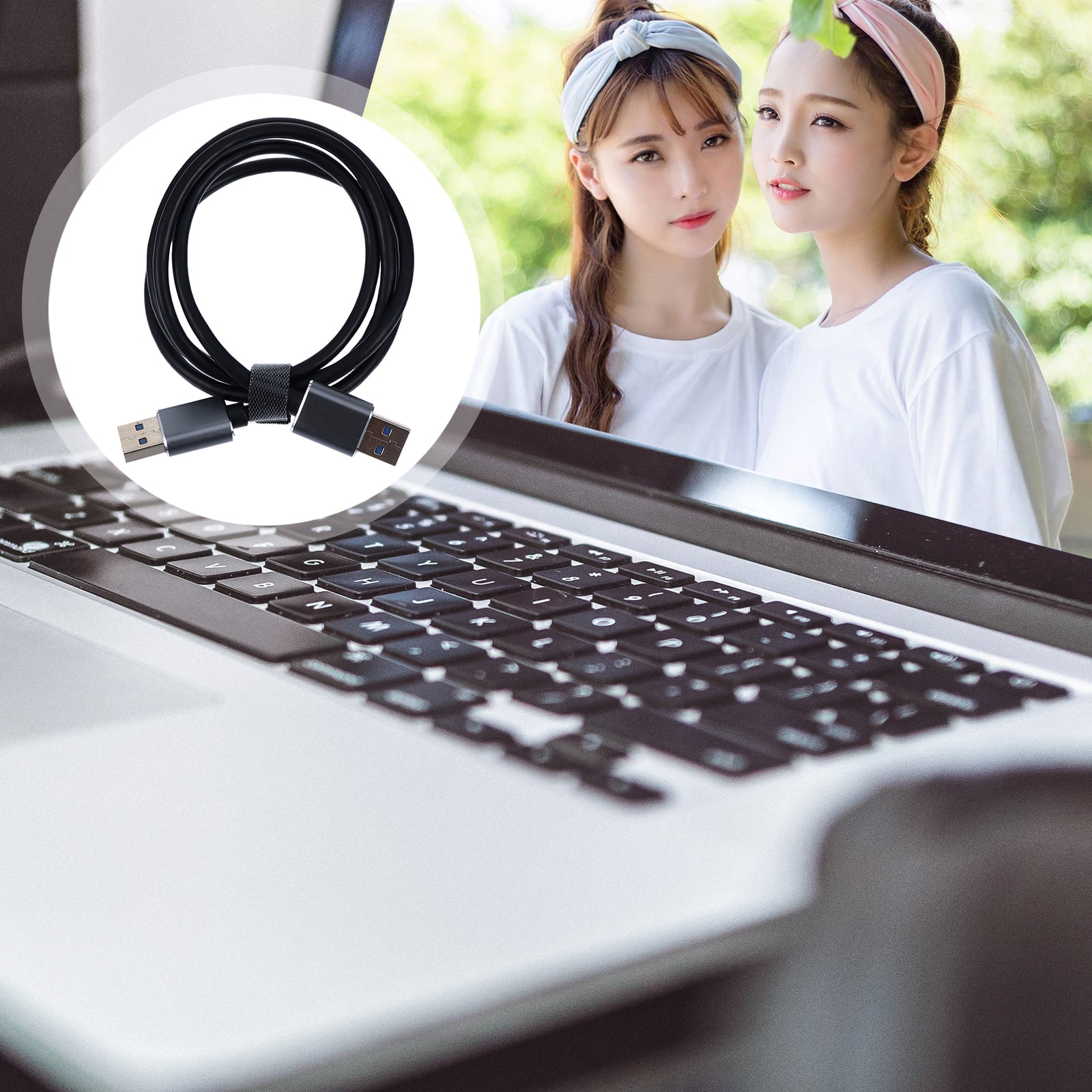 SOAC USB Male to Male Cable for Computer, Black