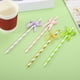 thumbnail image 4 of 40Pack Popotes de Papel a Rayas con Lazo, Popotes Desechables, Rosa, 4 of 6