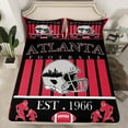 thumbnail image 2 of Homewish Kids Rugby Game Full Size Sheets,Atlanta City Silhouette Bed Sheets,Red Black Sheet Sets For Teens,Ultra Soft Home Decor,4-Piece, 2 of 7