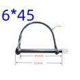 thumbnail image 1 of Lefu Pack of 5 locking pins Tubular folding pin with spring lock, galvanized(6 sizes), 1 of 5