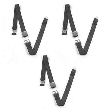 safeTboy Charcoal Lap Bucket Seat Belt Kit for 1966-1973 Jeep Commando Airplane 2 Point - 2 Belts