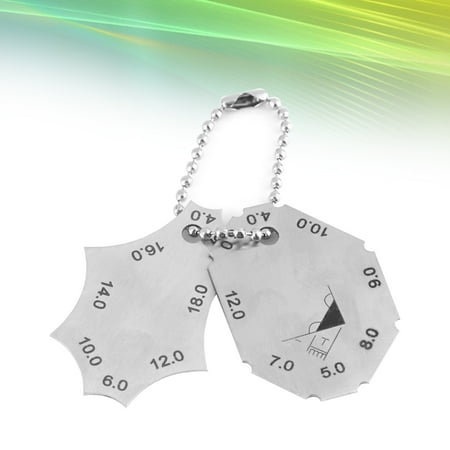Luxshiny 2Pcs Set Stainless Steel Welding Seam Gauge for Professionals Silver Square Fillet Weld Gauge 1.7x1.2x0.2in