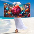 thumbnail image 5 of Bingfone Colorful Stone World Oversized 27.7x55 Inches Beach Towel, Super Absorbent Soft Plush Pool Towel, Bath Towel for Travel Sports Pool Swimming Bath Camping Yoga Girls Women Adults, 5 of 6