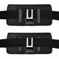 thumbnail image 4 of Nylon Cellphone Holster for Samsung Galaxy A32 A33 A53 A54,S22+,S23 FE,iPhone 11 Pro Max,XS Max,TCL ION X ION V - Horizontal Case Canvas Waist Carrying Pouch with Belt Clip/Loops,Black, 4 of 9