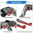 thumbnail image 4 of Palancas de freno y embrague cortas y largas para Yamaha YZF R1 99-01, ajustables en 6 posiciones, palanca de freno de motocicleta de aleación de aluminio, mango de titanio con extremo rojo, 4 of 6