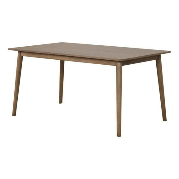 Baylee Rectangular Dining Table-Straight Legs-60 Inch Walnut Wood