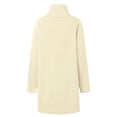 thumbnail image 4 of ManxiVoo Oversized Split Hem Sweatshirt for Women Long Sleeve Crewneck Drop Shoulder Loungewear Streetwear Casual Top for Autumn and Winter L Size Beige, 4 of 7