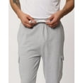 thumbnail image 4 of 3 Pack: Men's Cotton Fleece Cargo Jogger Sweatpants With Pockets, 4 of 6