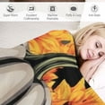 thumbnail image 3 of Pratyus Sunflowers Flannel Throw Blanket for All Seasons - Super Soft Blanket for Bed, Couch, Chair - Long-Lasting Comfort - Perfect Gift Idea 50x60in, 3 of 6