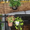 thumbnail image 4 of Plant Hanger Indoor Outdoor Hanging Planter Shelf Decorative Flower Pot Plant Holder Outdoor Flower Stand Rail Metal Fence Balcony Plant Stand Railing Hanging Basket Holder Round Planter Pot Rackfor, 4 of 12