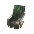 thumbnail image 4 of Aurora Borealis Soft Flannel Fleece Throw Blanket, Snowy Frozen Road Path Between Leafless Trees Finland Park, Cozy Plush for Indoor and Outdoor Use, 70" x 90", Jade Green Brown White, by Ambesonne, 4 of 6