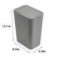 thumbnail image 4 of AuroraX 2.2 Gallon Bathroom Trash Can with Press Top Lid Affordable Luxury Rectangle Odor Seal Gray 2 Pcs Trash Bin Plastic Modern for Bathroom Bedroom Office, 4 of 8
