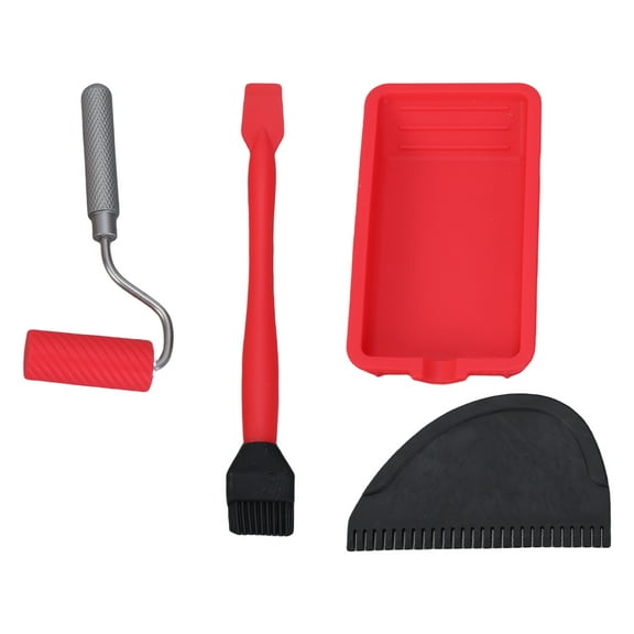 lixuesong Silicone Roller Brush with Tray Even Application Roller Set Renovations for Smooth Paint Application Wall Ceilings