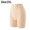 thumbnail image 2 of Pantalones cortos ajustados sin costuras de cintura alta para mujer con esquinas planas y leggings para adelgazar los muslos (color de piel), 2 of 5