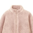thumbnail image 4 of Wxirdiow Fleece Jacket for Toddler Girl Girls Fleece Jacket Sherpa Fall Winter Full Zip Fuzzy Coat Outwear with Pockets Pink Size,8-9 Years, 4 of 4