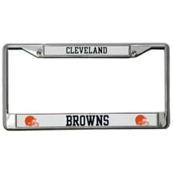 Cleveland Browns Cadre de Plaque d'Immatriculation Lettrage Noir Chrome