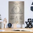 thumbnail image 6 of Luxe Metal Art 'Golf Teaching Device Blueprint Patent Parchment' Metal Wall Art, 12"x16", 6 of 9