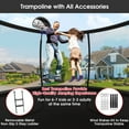 thumbnail image 6 of Kumix Trampoline with Enclosure Net for Kids Adults, 1200LBS 12FT Trampolines with Basketball Hoop, Ladder, Wind Stake, Outdoor Heavy Duty Galvanized Full Spray Round Trampoline for Family, 6 of 9