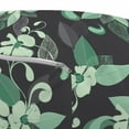 thumbnail image 3 of Grey and Green Pouf Cover with Zipper, Nostalgic Flowers in Abstract Style Leaves Blossoms Flourishing Nature, Soft Decorative Fabric Unstuffed Case, 30" W X 17.3" L, Grey Mint Green, by Ambesonne, 3 of 5