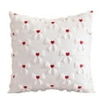 thumbnail image 4 of Euaioeiu Valentine's Day Pillow Covers for Couch, Romantic Home Decor Throw Pillow Cases, 18x18 Inches, Floral Heart Design, Canvas Fabric, Cushion Cover for Sofa Bed Living Room Anniversary Gift, 4 of 6